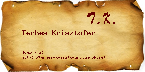 Terhes Krisztofer névjegykártya