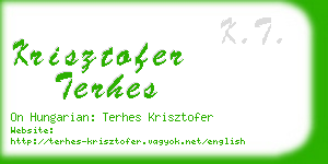 krisztofer terhes business card